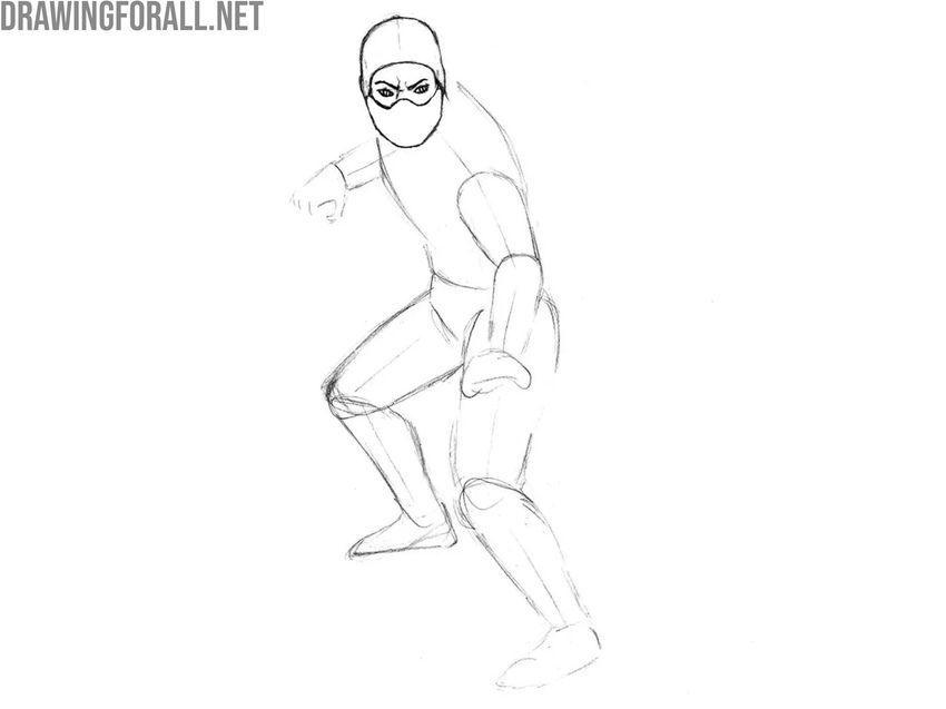 Draw the eyes of Reptile