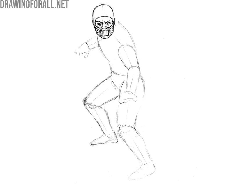 Detail the mask of the green ninja