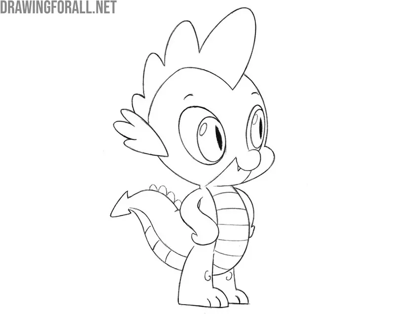 Complete the cartoon dragon