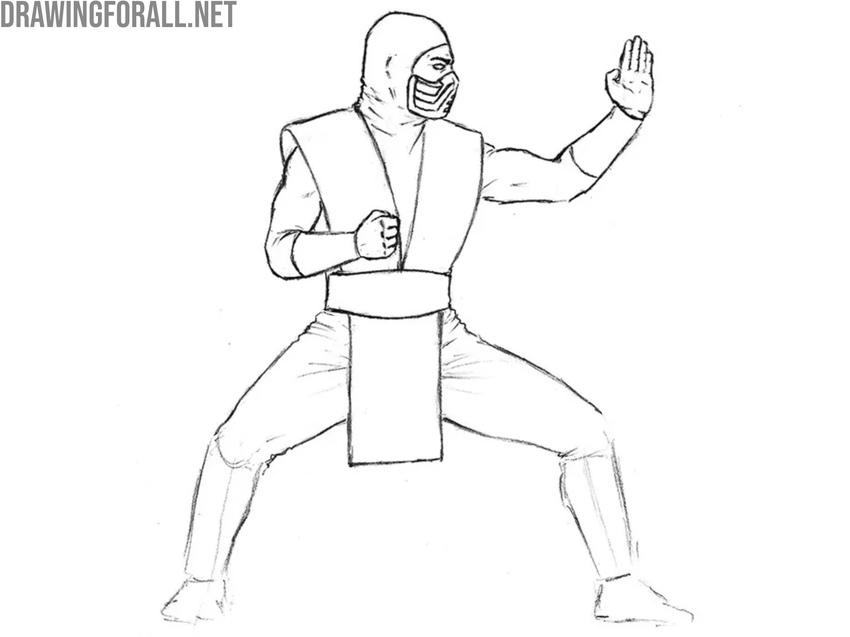 Detail the upper legs and add folds