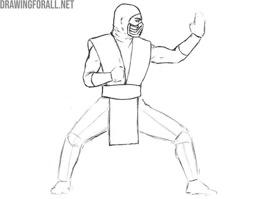 Trace the arms and warrior bracers