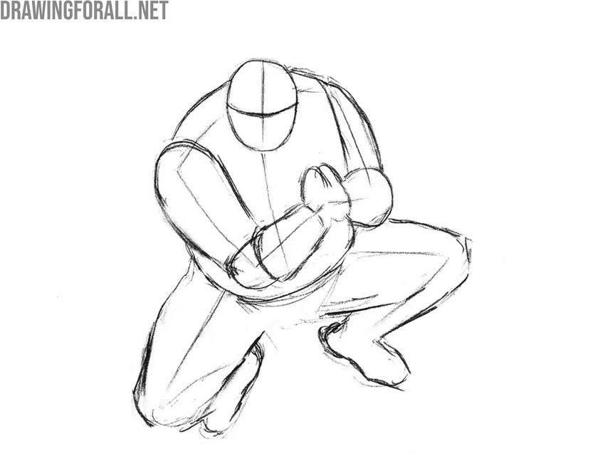 Sketch the massive legs