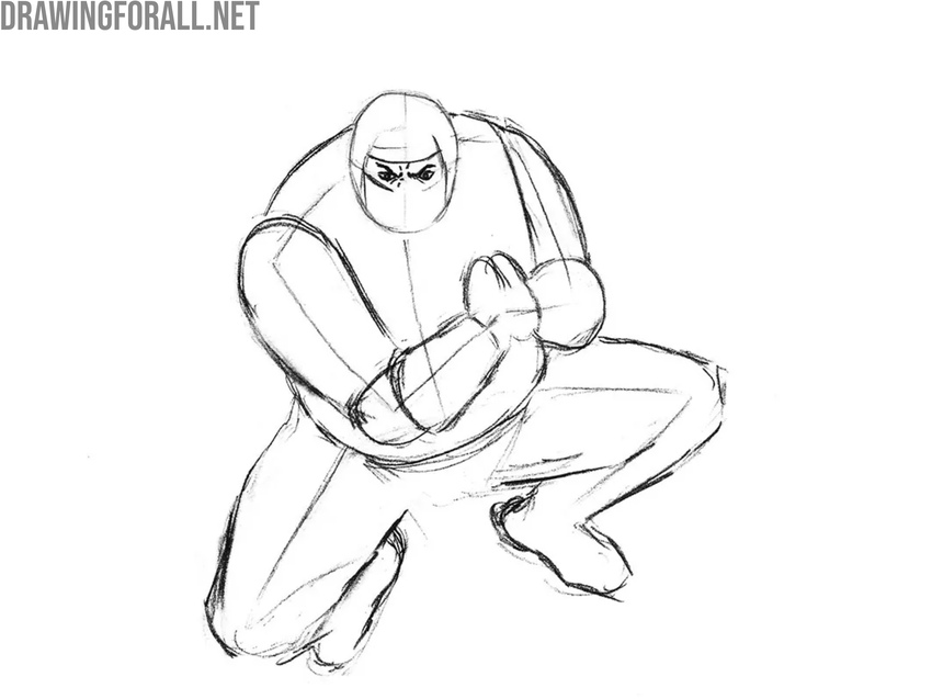 Draw the eyes of sumo ninja