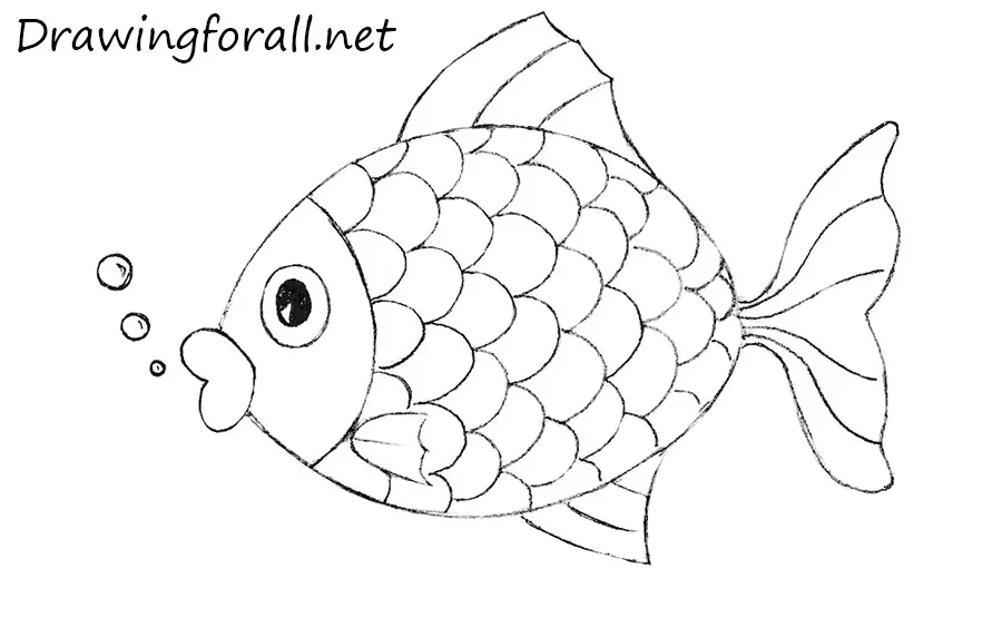 Easy Angel Fish Drawing - HelloArtsy-saigonsouth.com.vn