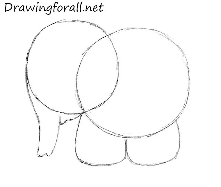 how to draw an elephant for kids