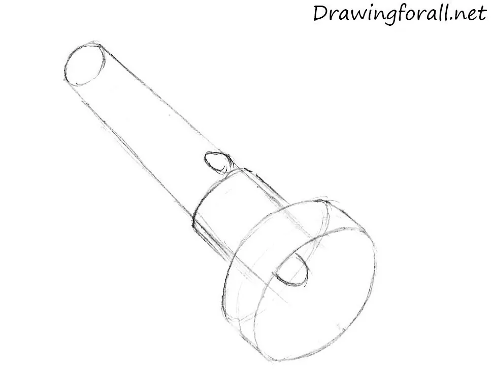 how to draw a flashlight with a pencil