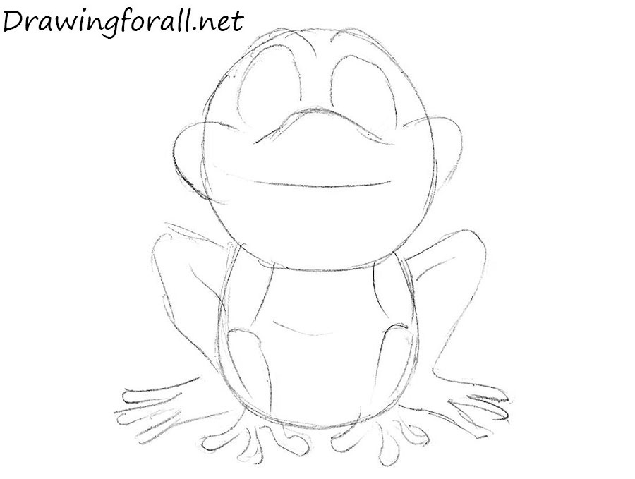 how to draw a frog for beginners