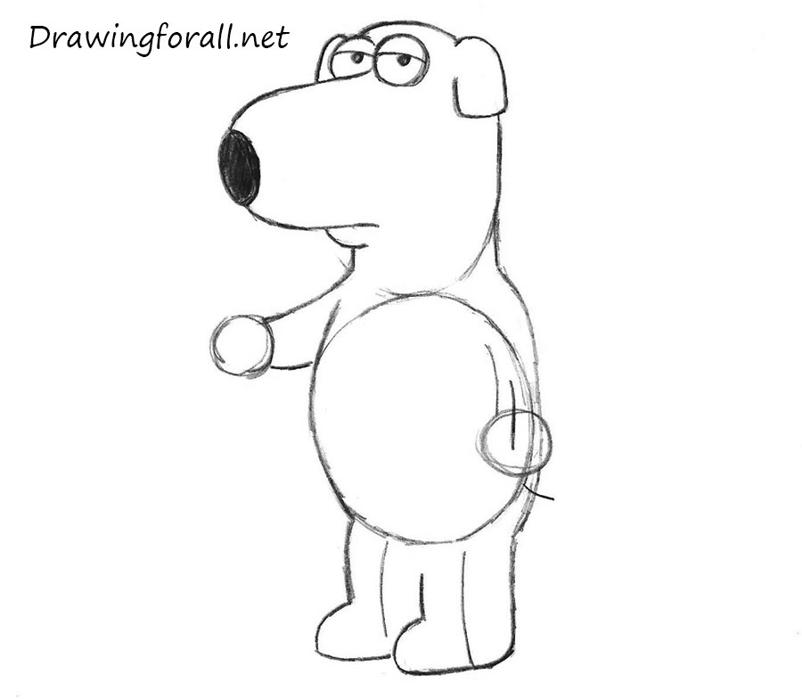  how to draw Brian griffin from family guy