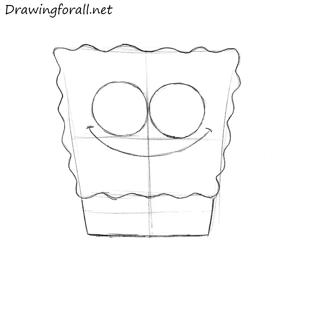  how to draw SpongeBob SquarePants step by step
