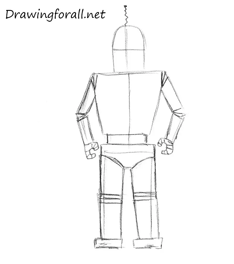 how to draw a robot easy