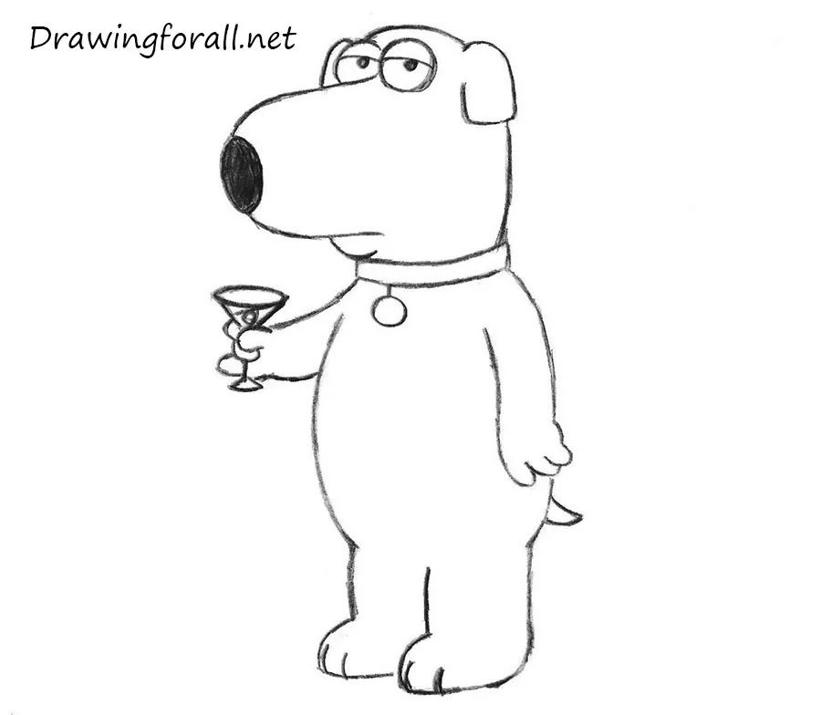 how to draw Brian griffin