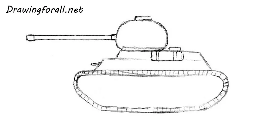 how to draw a tank for kids