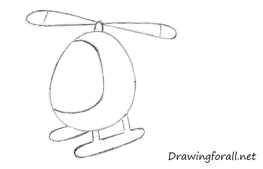 how to draw a helicopter easy