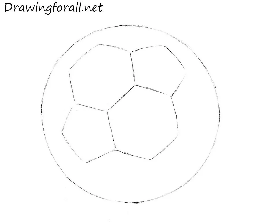 how to draw a ball for football
