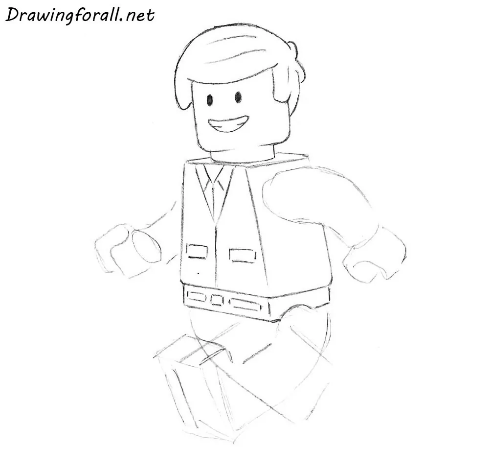 how to draw a lego man