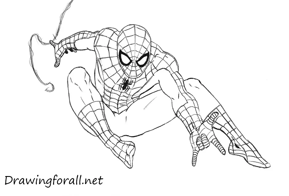 how to draw spider man