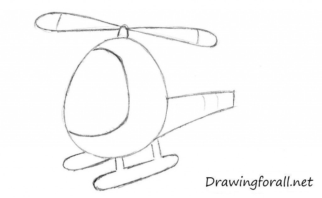 how to draw a helicopter for beginners