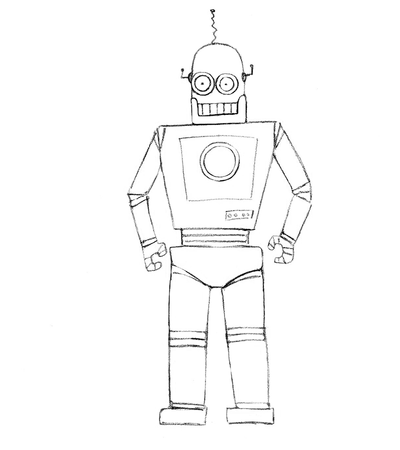 How Draw a Robot Kids