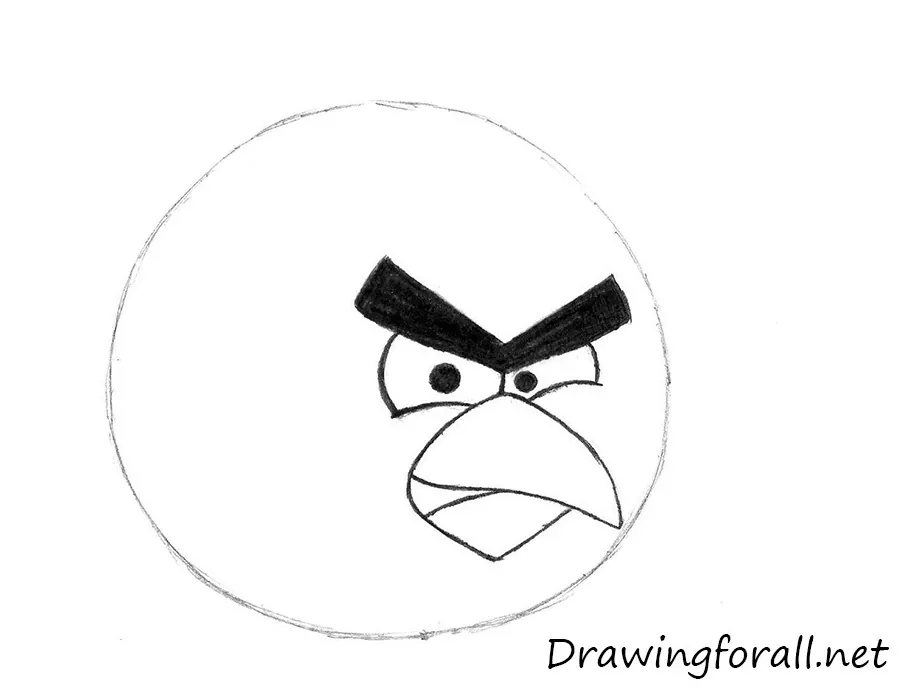 how to draw angry birds