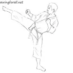 How to Draw a Karate Fighter