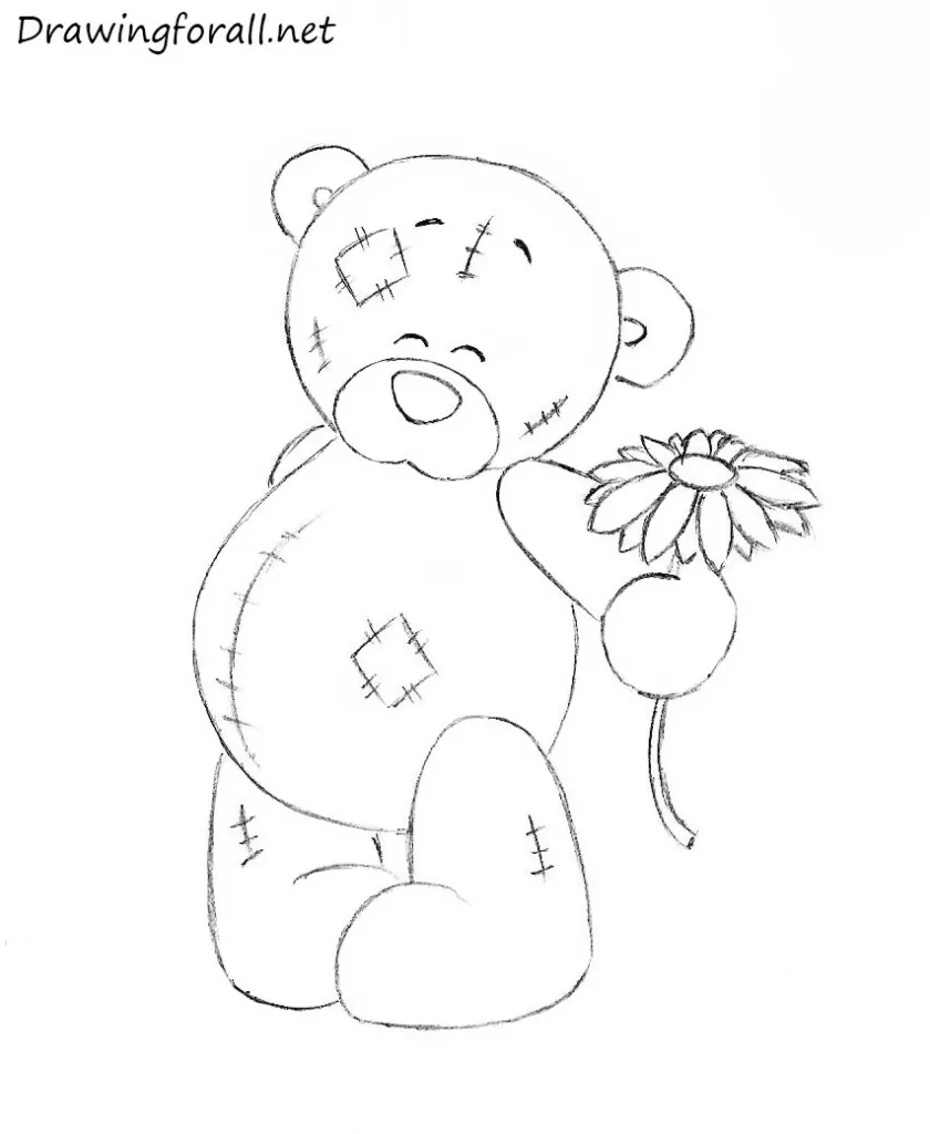 how to draw a cute teddy bear step by step