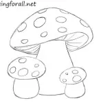 How to Draw Mushrooms for Kids
