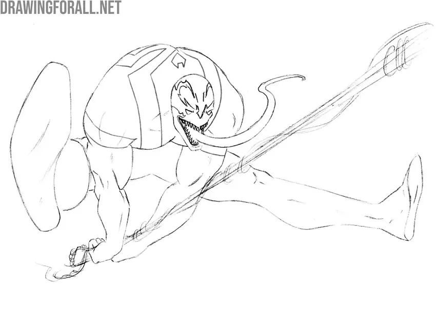 Draw the Anti-Venom spider symbol