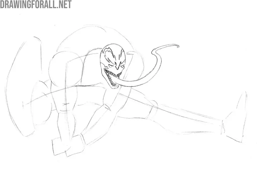 Add the symbiote mask pattern and teeth