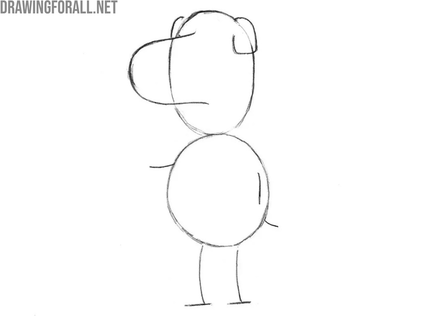 Draw Brian Griffin’s ears and muzzle