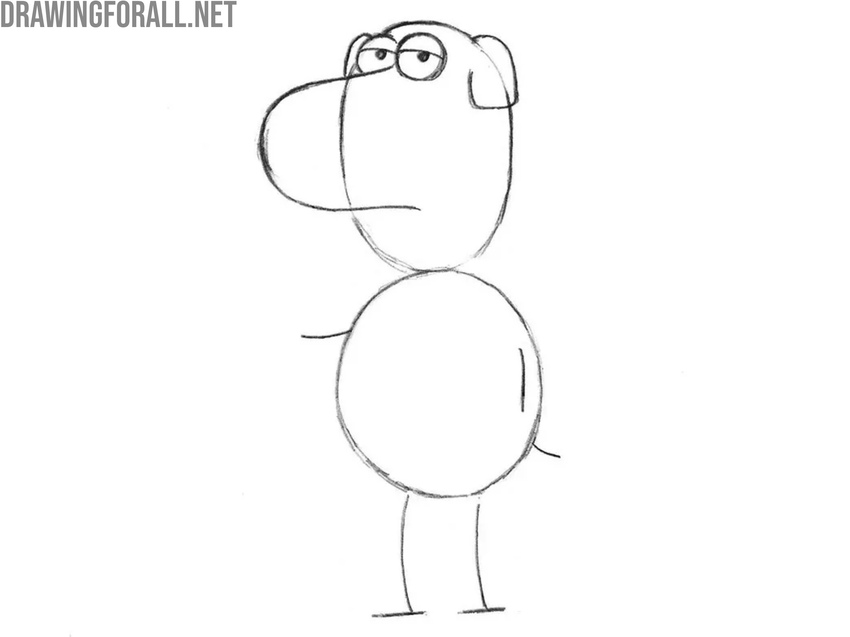Draw the eyes of Brian Griffin