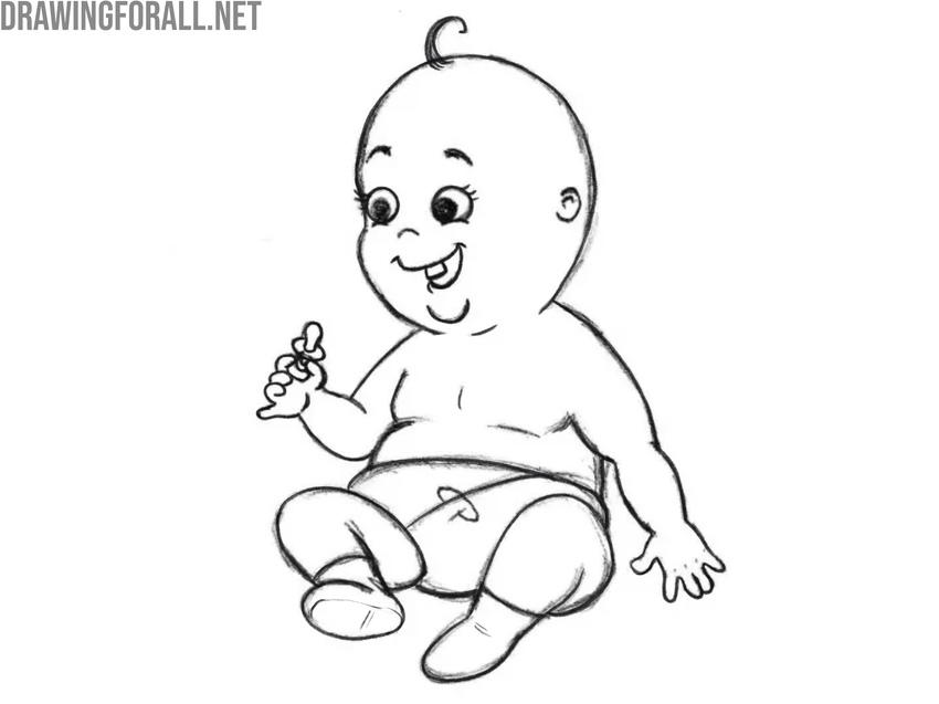 Sketch the feet and socks