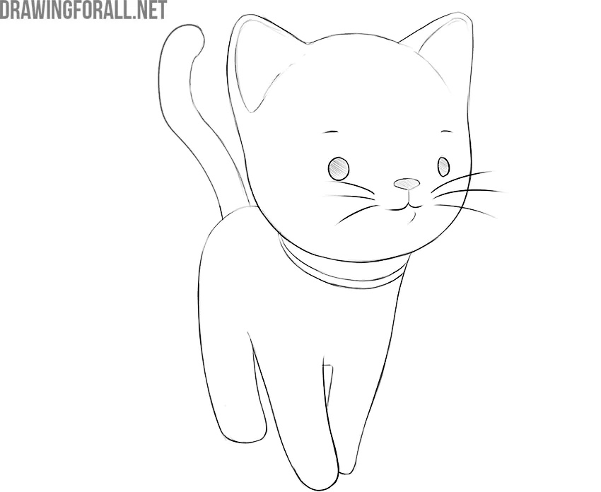 Clean up and complete the cartoon cat