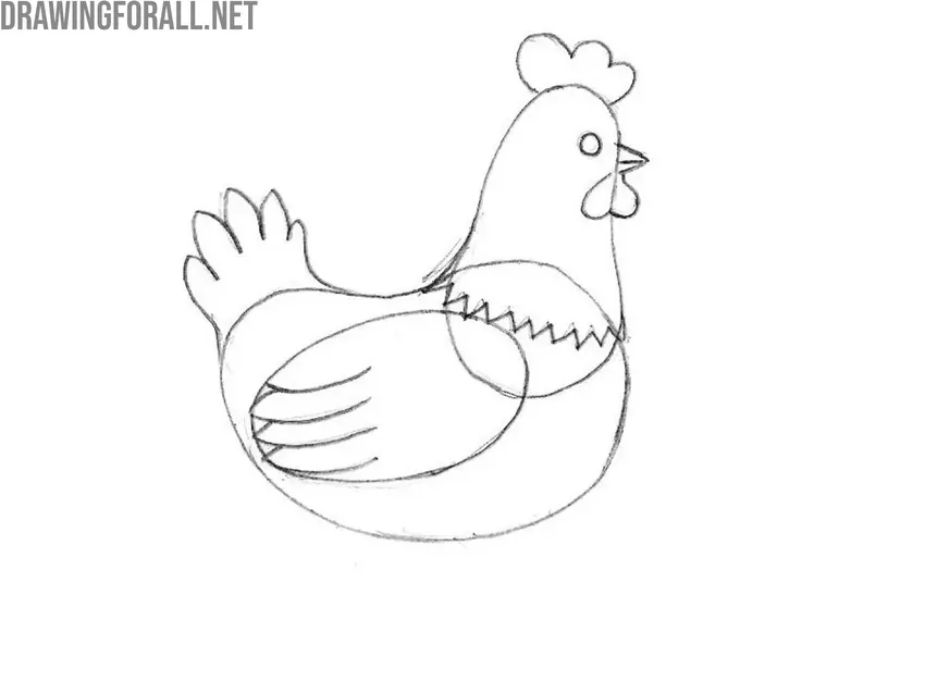 Illustrate the wing feathers