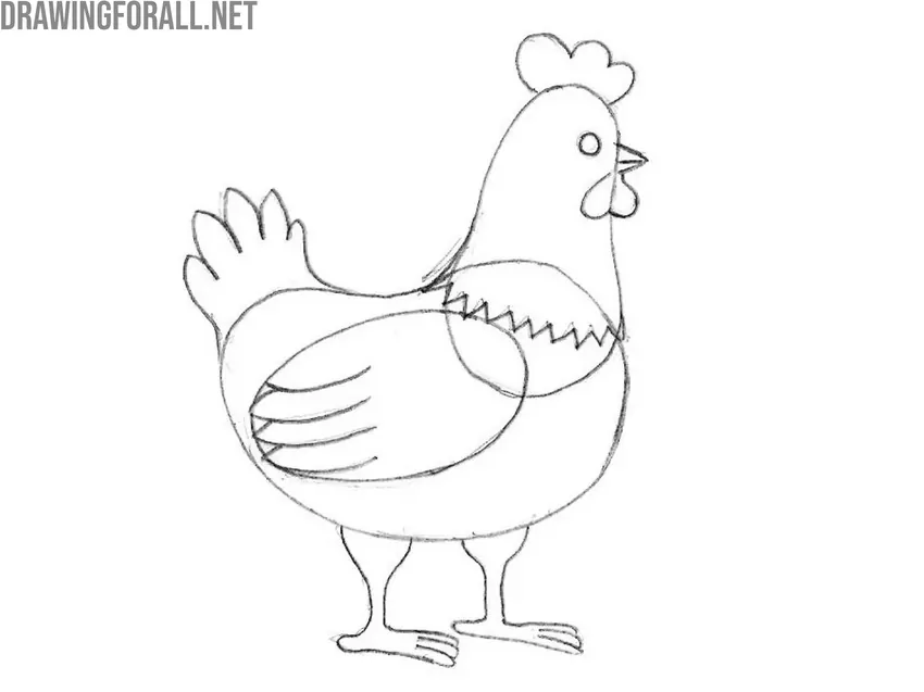 Draw the lower legs and toes