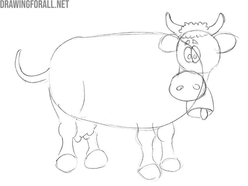 Add the cartoon horns and hair