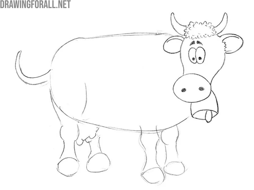 Trace the horns and ears