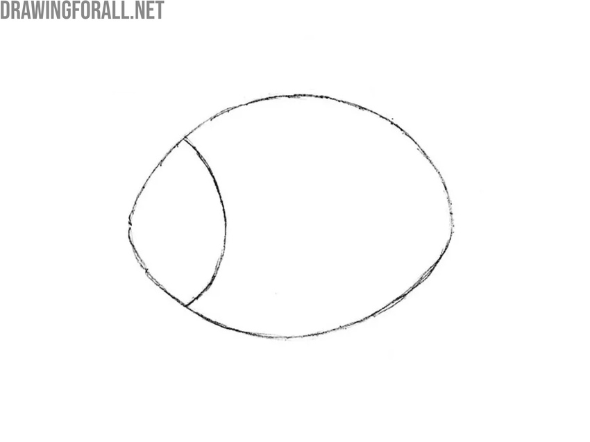 Draw the cartoon fish gill line