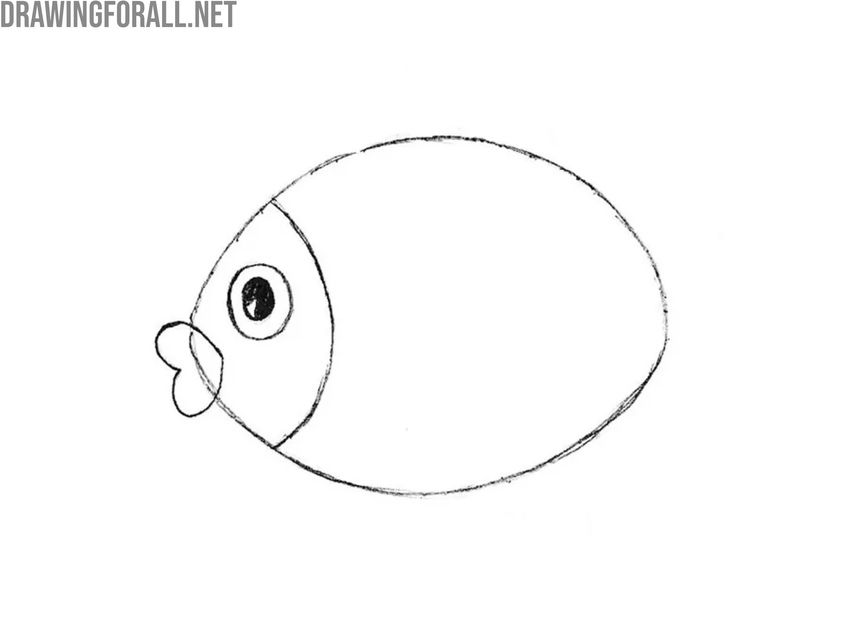 Draw the cartoon fish eye