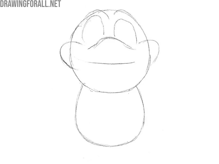 Mark the eyes, cheeks, and smile