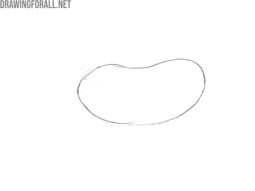 Sketch the cartoon goat torso