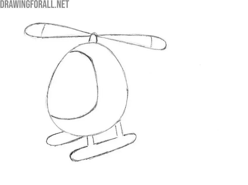 Sketch the landing skids