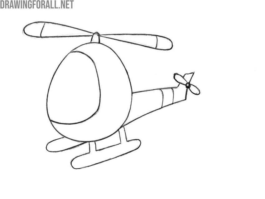 Add the tail fin and rotor