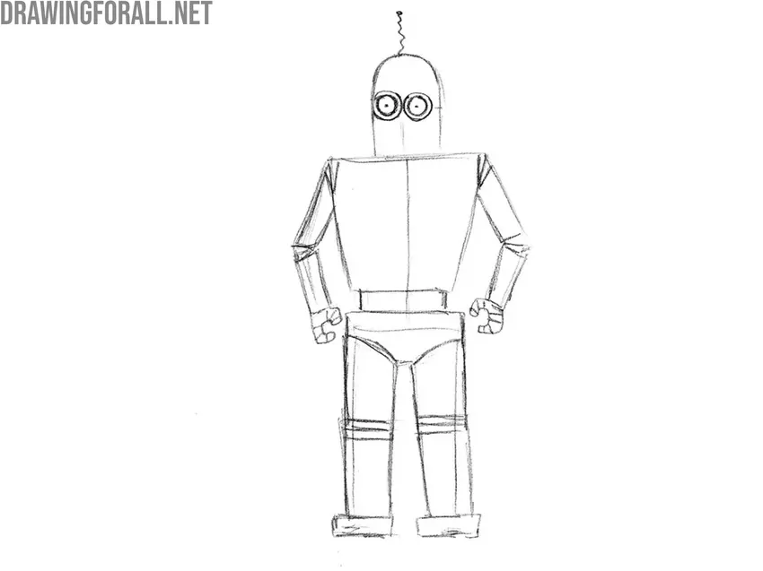 Draw the cartoon robot eyes