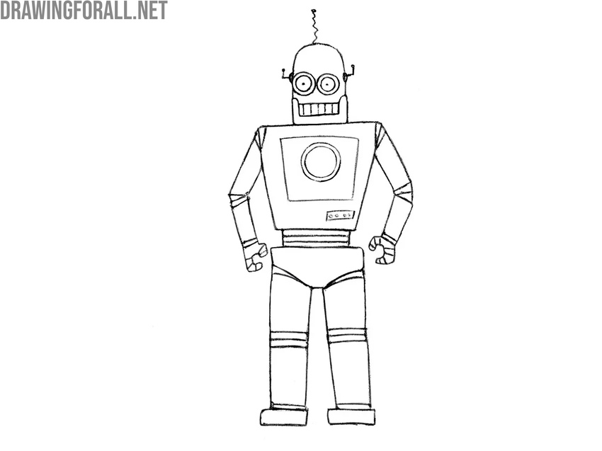 Refine and trace the robotic legs