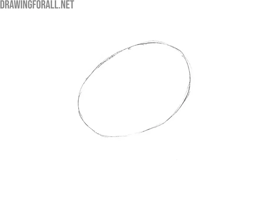 Sketch the oval body shape