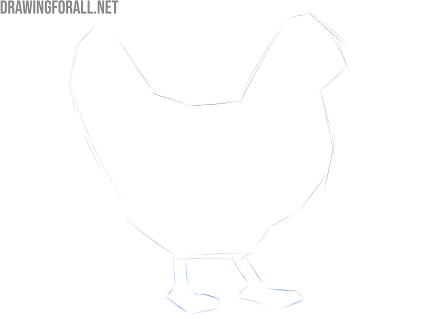 Draw the chicken leg shapes