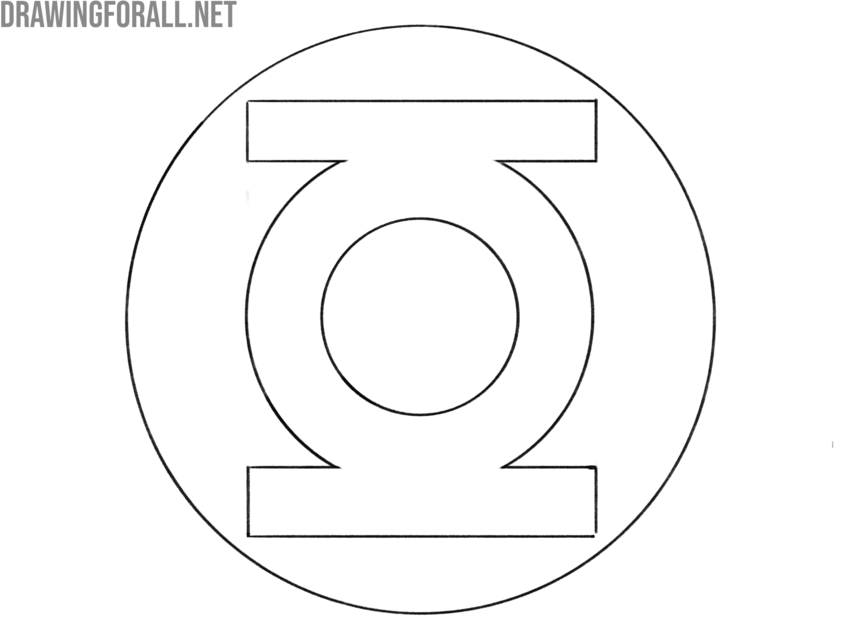 Trace and darken the superhero sign