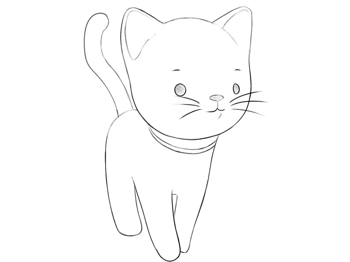 how to draw a cartoon cat featured image