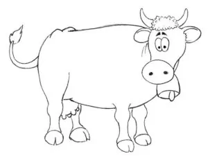 how to draw a cartoon cow featured image