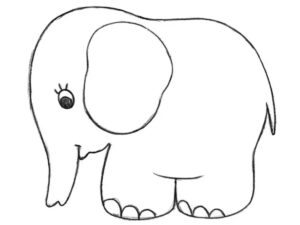how to draw a cartoon elephant featured image